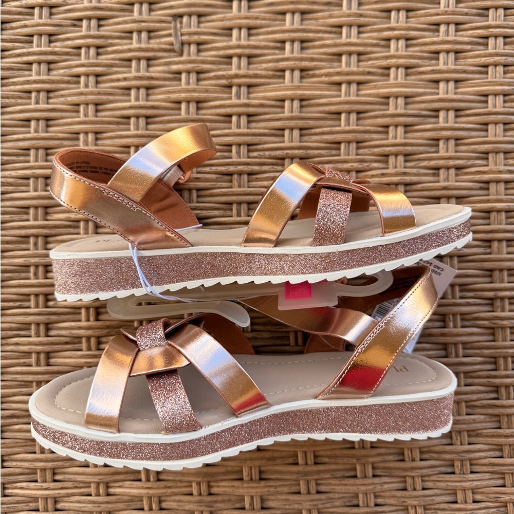 Metallic Strappy Sandals